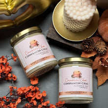 Vela de soja natural hecha a mano con canela y chai