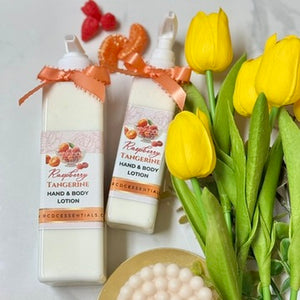 Frambuesa y mandarina ~ Loción natural de lujo para manos y cuerpo