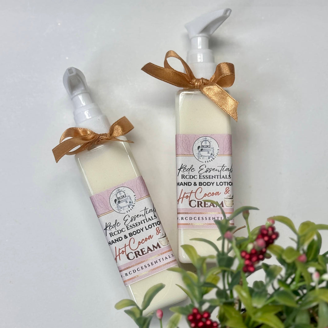 Chocolat chaud et crème ~ Lotion naturelle de luxe pour les mains et le corps