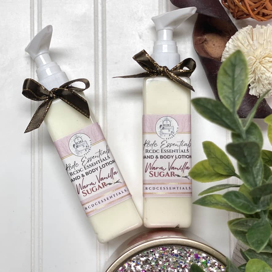 Sucre vanillé chaud ~ Lotion naturelle de luxe pour les mains et le corps 