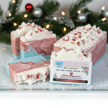 Frosted Peppermint ~ Handmade Cold Process Goat's Milk Bar Soap.