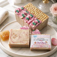 Pink Rose & Orange Blossom Honey  ~ Natural Handmade Cold Process Soap
