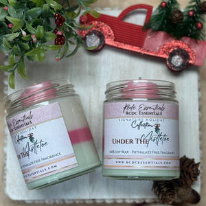 Under The Mistletoe ~ Natural Hand Poured Soy Candle Med. Jar