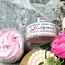 Cuarzo rosa ~ Exfoliante de azúcar y jabón batido