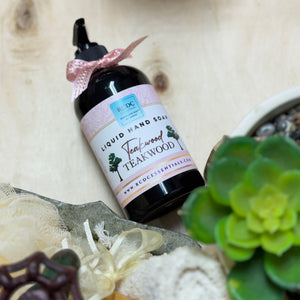 Savon liquide pour les mains en bois de teck