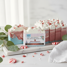 Frosted Peppermint ~ Handmade Cold Process Goat's Milk Bar Soap.