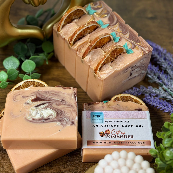 Pomander d'agrumes ~ Savon artisanal au lait de chèvre fabriqué à froid