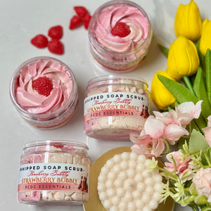 Quartz rose ~ Gommage au sucre et au savon fouetté