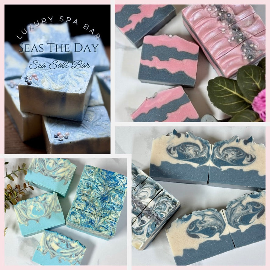 Seascape Collection ~ Natural Handmade Cold Process Soap Set of 4