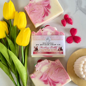(Il ne reste qu'un seul produit) Framboise Mandarine ~ Savon au lait de chèvre fabriqué à la main à froid