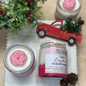 Bayberry Black Forest ~ Natural Hand Poured Soy Candle Med. Jar