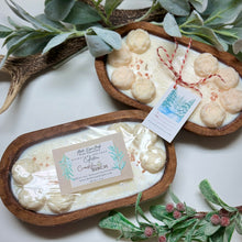 Cuenco de madera para masa ~ Vela de soja natural de 3 mechas vertida a mano