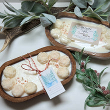 Cuenco de madera para masa ~ Vela de soja natural de 3 mechas vertida a mano