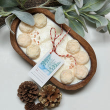 Cuenco de madera para masa ~ Vela de soja natural de 3 mechas vertida a mano