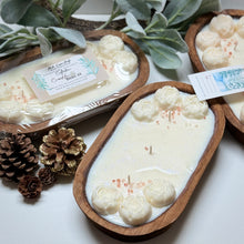 Cuenco de madera para masa ~ Vela de soja natural de 3 mechas vertida a mano