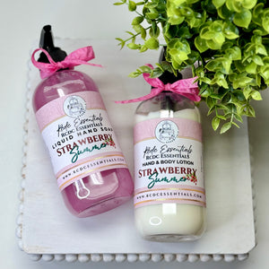 Strawberry Summer ~ Liquid Hand Soap & Lotion Combo