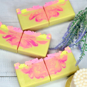 Sparkling Peach ~  Handmade Cold Process Goat's Milk Bar Soap