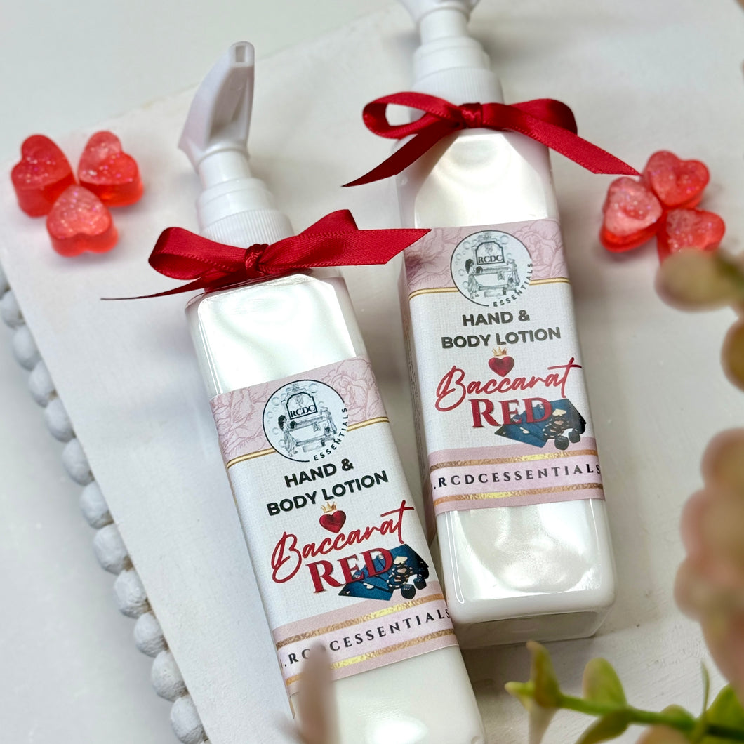 Baccarat RED ~ Lotion naturelle de luxe pour les mains et le corps