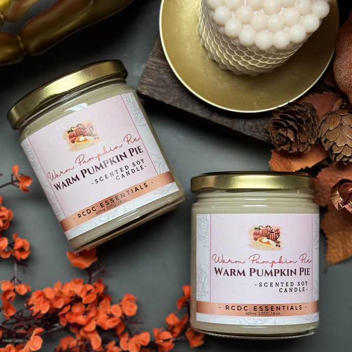 Pastel de calabaza caliente ~ Vela de soja natural hecha a mano