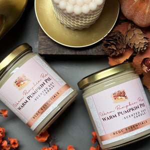 Pastel de calabaza caliente ~ Vela de soja natural hecha a mano