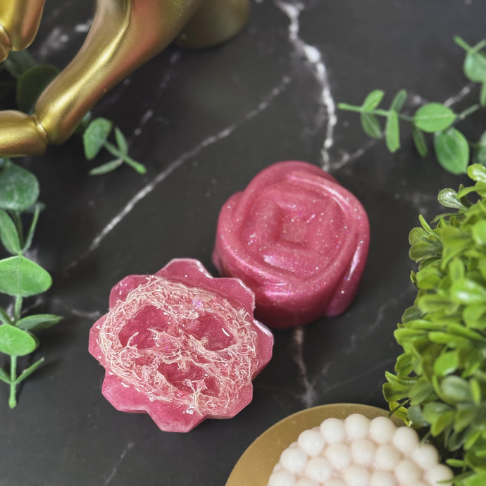 Tuscan Fig Loofah Soap ~ Glycerin Exfoliating Bar