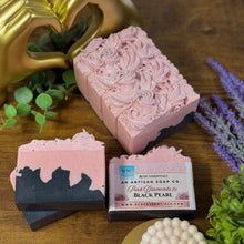 Diamants roses et perles noires ~ Savon naturel fabriqué à la main à froid