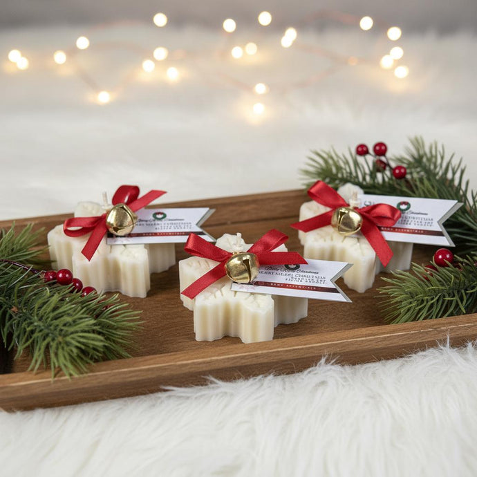 Berry Merry Christmas ~ Aesthetic Snowflake Pillar Soy Candle