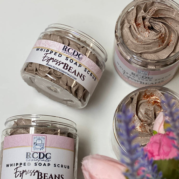 Granos de café expreso ~ Exfoliante de azúcar y jabón batido