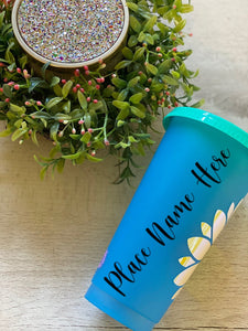 Summer Vibes Sunflower ~ Custom Reusable Color Changing Cup