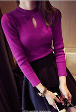 LoveSick Fuchsia Pull Over Long Sleeve Knit Sweater