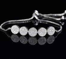 European Round Pave Micro Cz Diamond Slider Bracelet