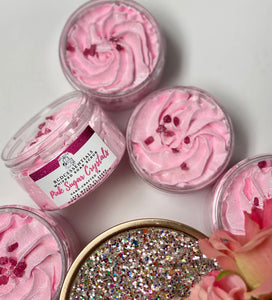 Cristales de azúcar rosados ​​~ Exfoliante de azúcar con jabón batido