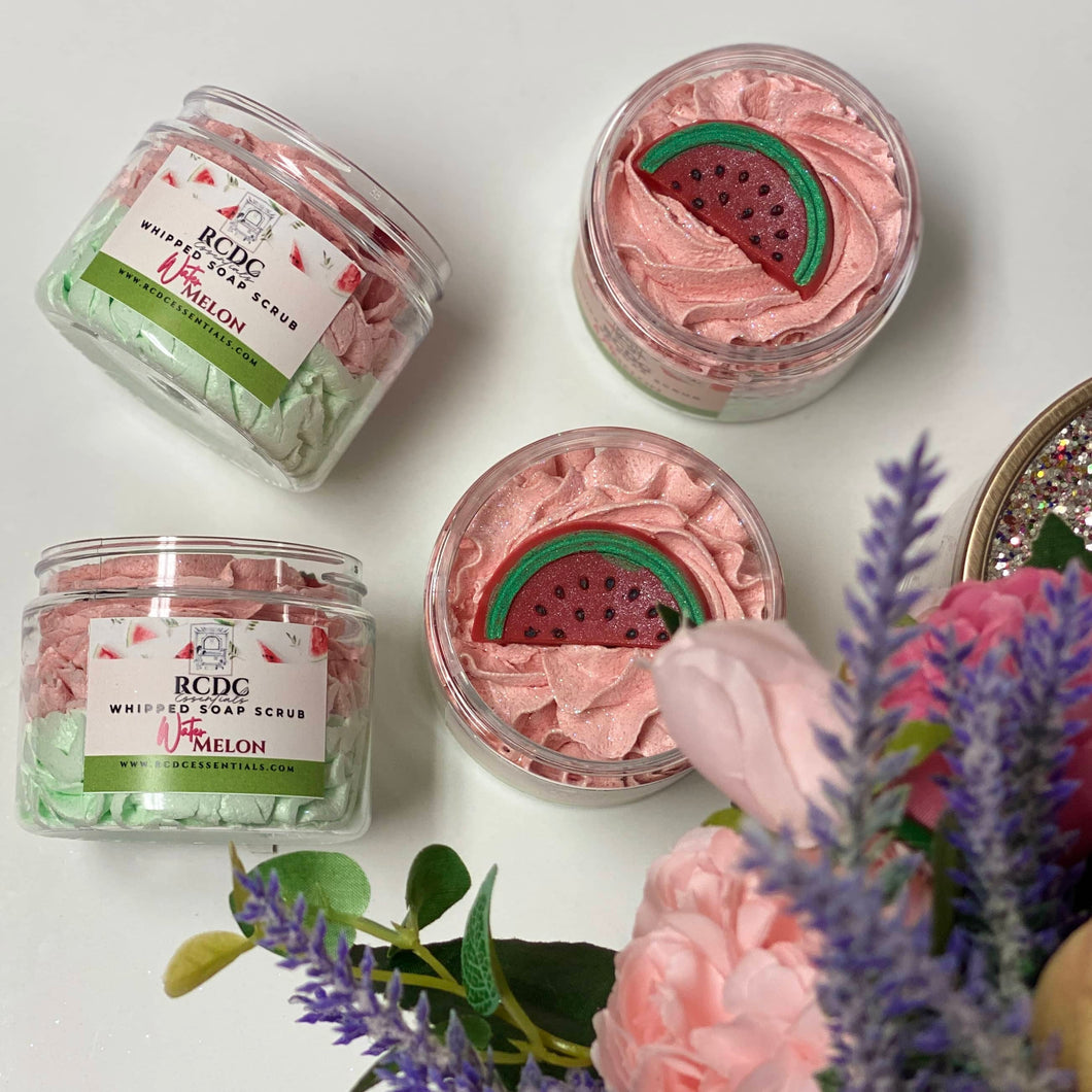 Exfoliante de azúcar y jabón batido de sandía