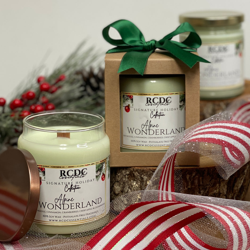 Alpine Wonderland ~ Natural Hand Poured Soy Candle Lg. Jar