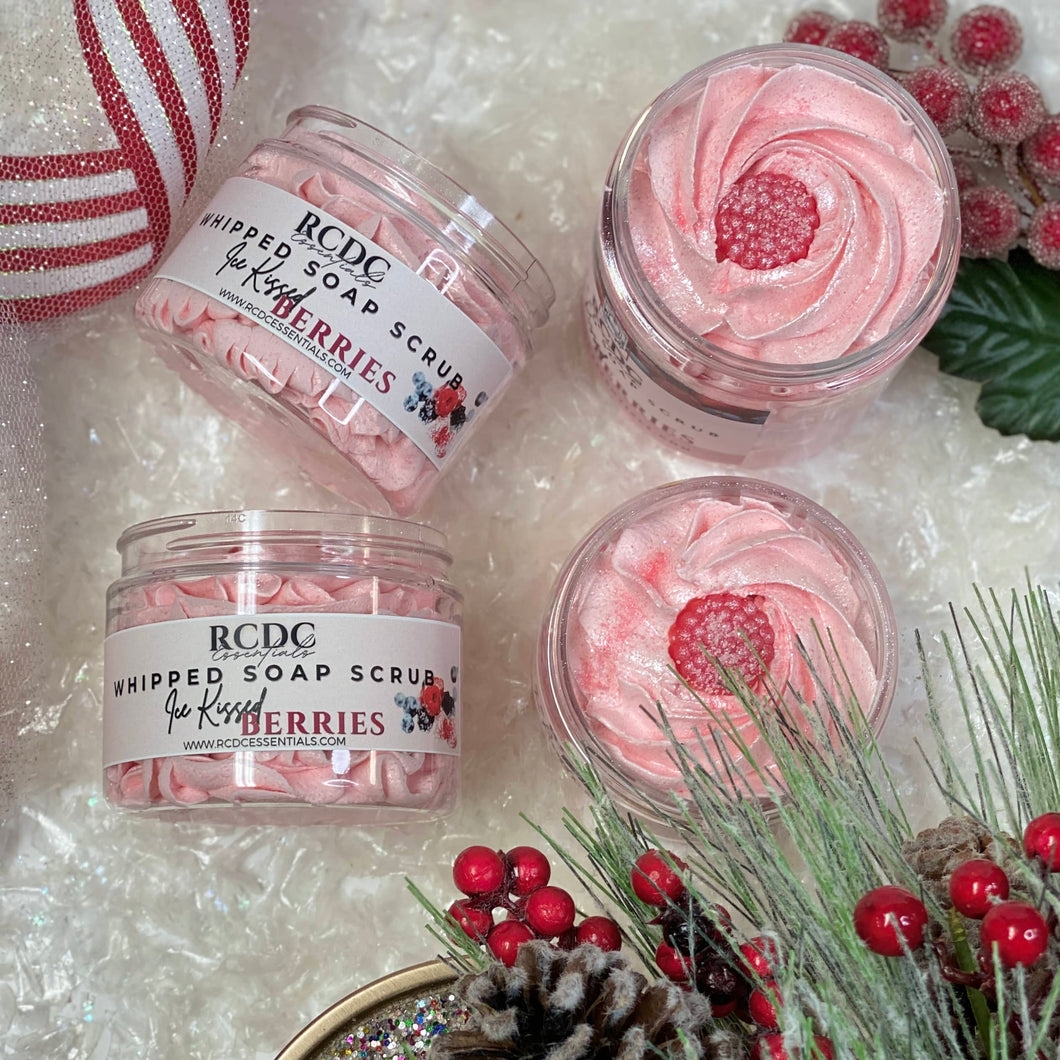 Baies glacées ~ Gommage au sucre au savon fouetté