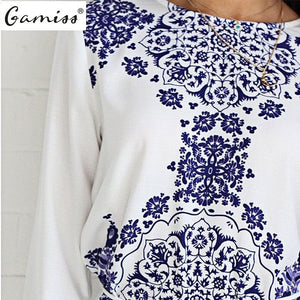 Vestido camisero corto con estampado étnico y mangas largas estilo casual de Gamiss