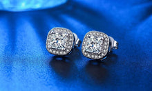 Cece Classic Princess Cut Halo Stud Earrings