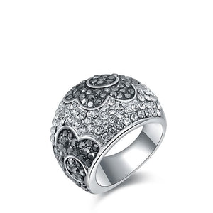 Fiore Austrian Crystal Pave Cocktail Ring