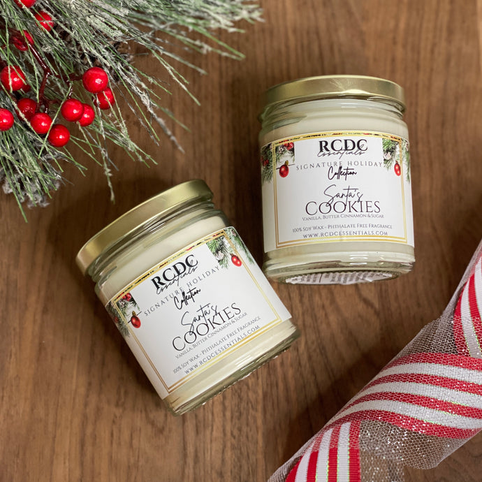 Biscuits du Père Noël ~ Bougie de soja naturelle coulée à la main, pot moyen