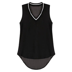 Coco Sleeveless V-Neck Chiffon Tank top