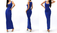 Solid Racer Back Tank Maxi Dress