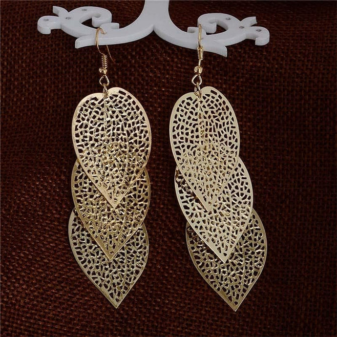 Filigree Layered Leaf Earring