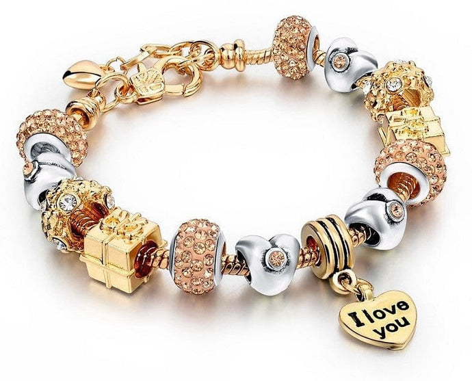 Austrian Crystal Frienfship Charm Bracelet