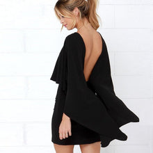 Freely Chic Backless Cape Bodycon Dress