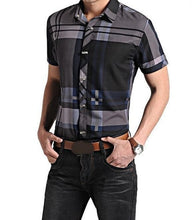 Men's Short Sleeve Plaid Shirt