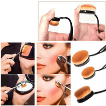 Oval Shape 10pcs Professional Foundation/Powder Brush Kit