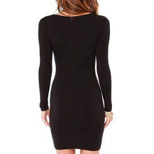 Ella Solid Black Bodycon Dress