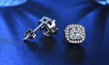 Cece Classic Princess Cut Halo Stud Earrings