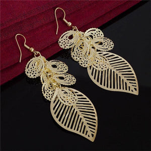 Filigree Leaf Cluster Earring