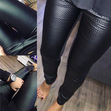 Faux Leather Winter Knitted Leggings